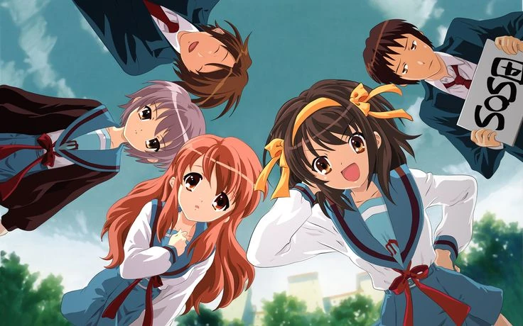 Suzumiya Haruhi no Yuuutsu The Melancholy of Haruhi Suzumiya معرفی 20 انیمه با ژانر علمی تخیلی که باید تماشا کنید.